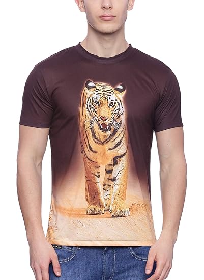 Buy Wolfpack Outdoors 100 Polyester Animals Printed Brown Half