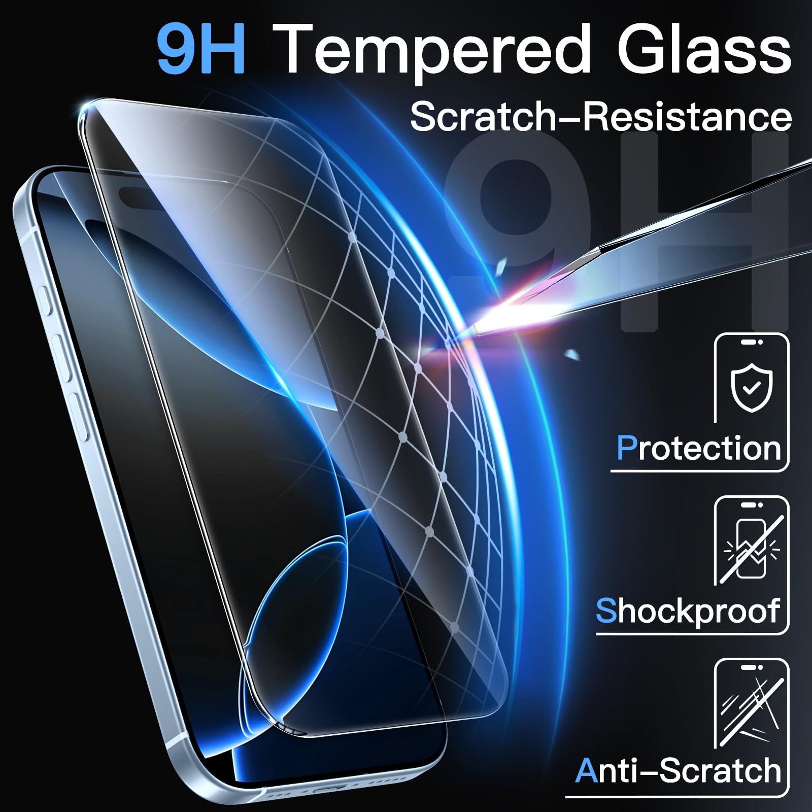 Screen Protector for iPhone 17 / 17 Air / 17 Pro / 17 Pro Max, One-Step Install