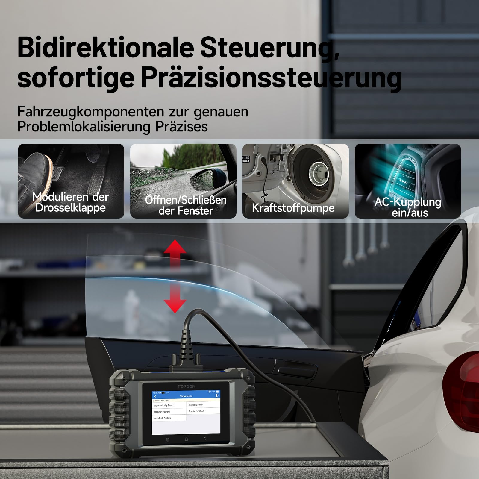 TOPDON OBD2 diagnosegerät Auto ArtiDiag EU für Mercedes-Benz/BMW/V.A.G nur, ECU Online Codierung, Bidirektionale Steuerung, Vollsystem Diagnose, Alle Resets-Funktionen, Lebenslange kostenlose Updates 6