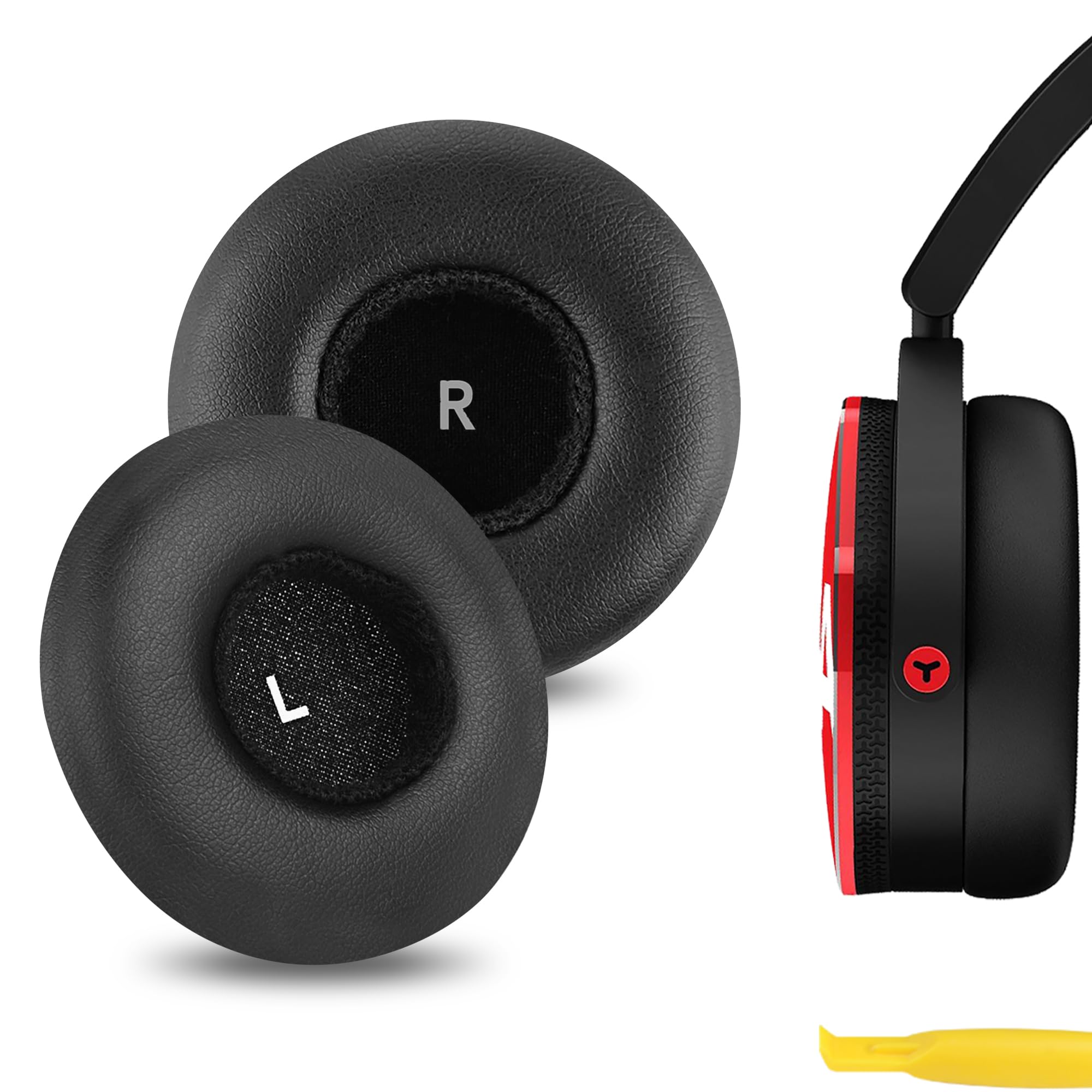 Geekria Replacement Ear Pads for AKG Y50/ Y50BT/ Y55/ K618/ K619 (Not Suitable for AKG Y500) Headphones Ear Cushions, Repair Parts with Video Guide (Black)