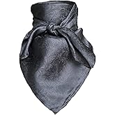 Wyoming Traders Jacquard Cowboy Wild Rag 100% Silk Scarf Bandana L 34.5" and XL 42"