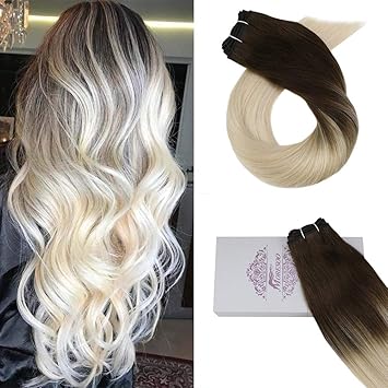 Amazon Com Moresoo 20 Human Hair Bundles Sew In Weave Extensions