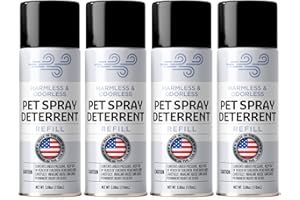 Berkland [4 Pack] Refill for PetSafe SSSCat Spray Deterrent Device - Non-VOC Dog & Cat Spray Deterrent - Family-Safe Cat Deterrent for Counters & Trouble Areas - Made in The USA