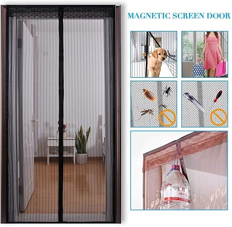 Pig Pecs Magnetic Screen Door Mosquito Strip Door Curtain Mesh