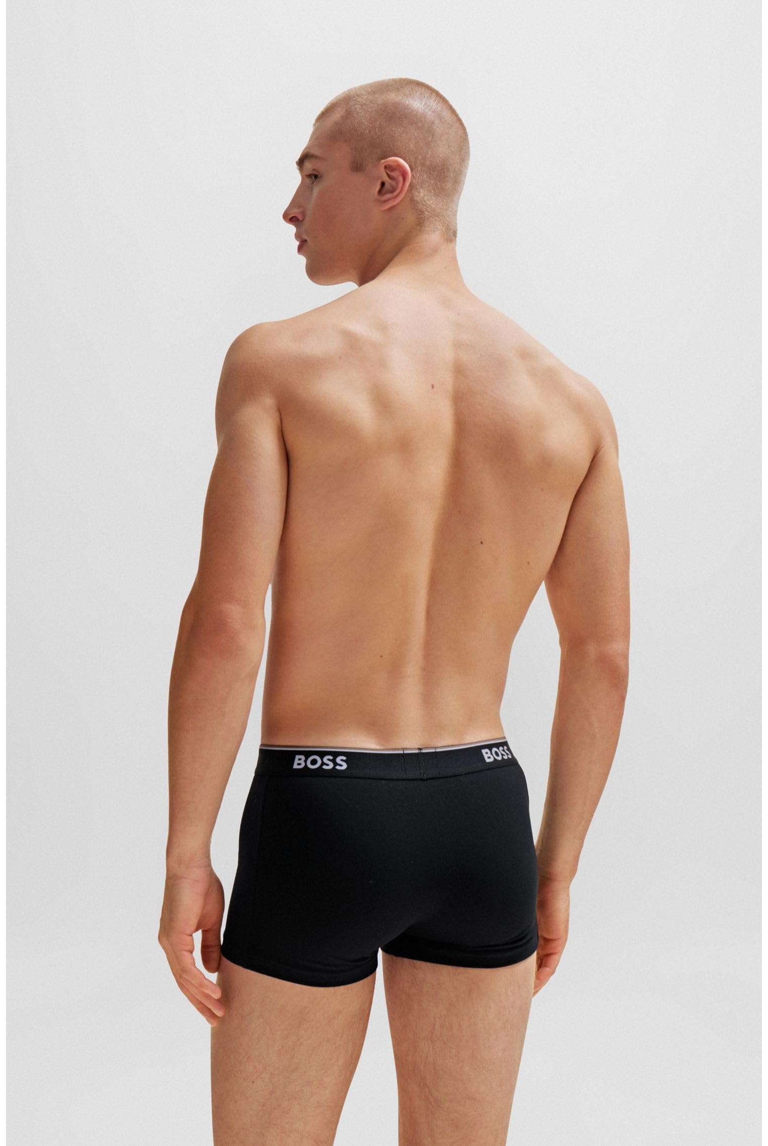 BOSS Hugo Herren Trunk 3p Co/EL Boxershorts, New - Black1, XL 8