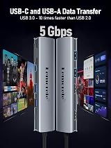 Lemorele USB C Dock 10 in 1 Dual HDMI 4K 100W PD 4 USB 3.0 SD/TF Dock view 5