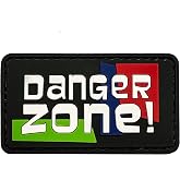 Saspatch Danger Zone PVC Morale Patch Tactical Gear Hook and Loop Backing | Soft Flexible PVC | 2.8x1.6 Inch | Durable Hook-and-Loop Backing | Weather-Resistant Design