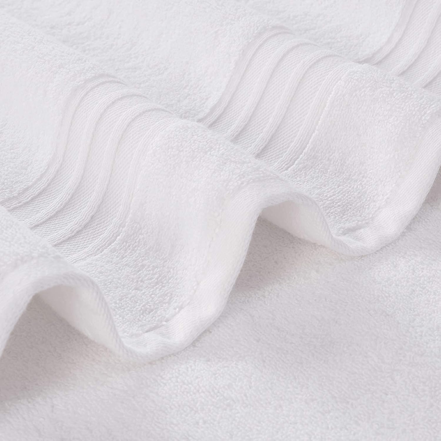 Hammam Linen White Bath Towels 4-Pack - 27x54 Soft and Absorbent, Premium Quality Perfect for Daily Use 100% Cotton Towel: Kitchen & Dining