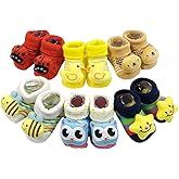 Bowbear Adorable Baby 6 Pair Non-Skid Bootie Socks
