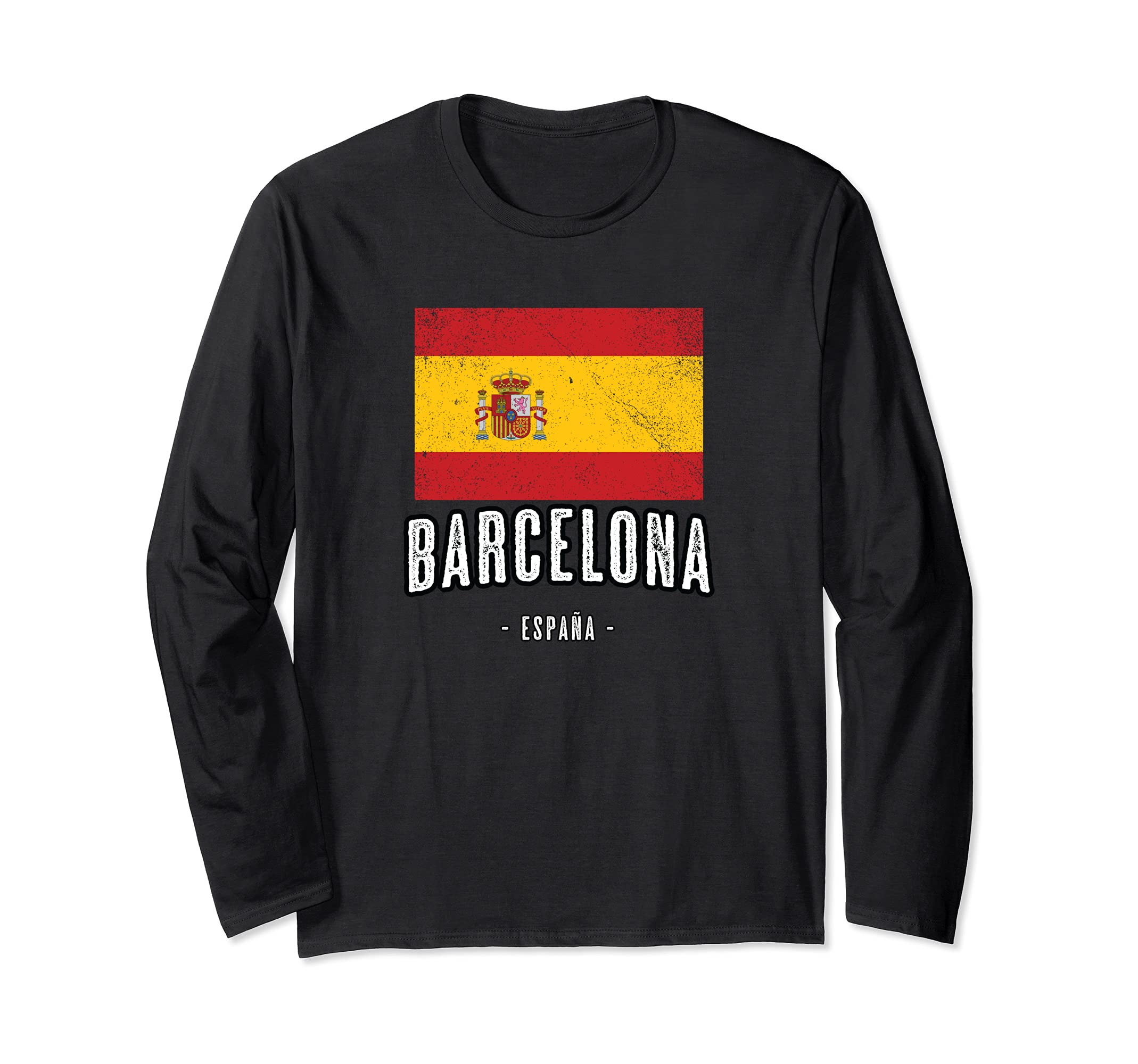 Barcelona Spain | ES Flag, City Top, Bandera Española Ropa - Long Sleeve T-Shirt