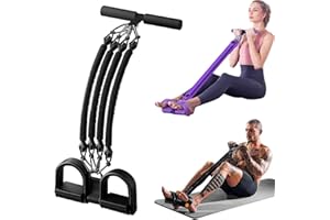 Abdominal Trainer, Sit-Up Training Equipment, Bodybuilding Expander, Full Body Trainer for Home, 4-Strand Pedal Ankle Puller,