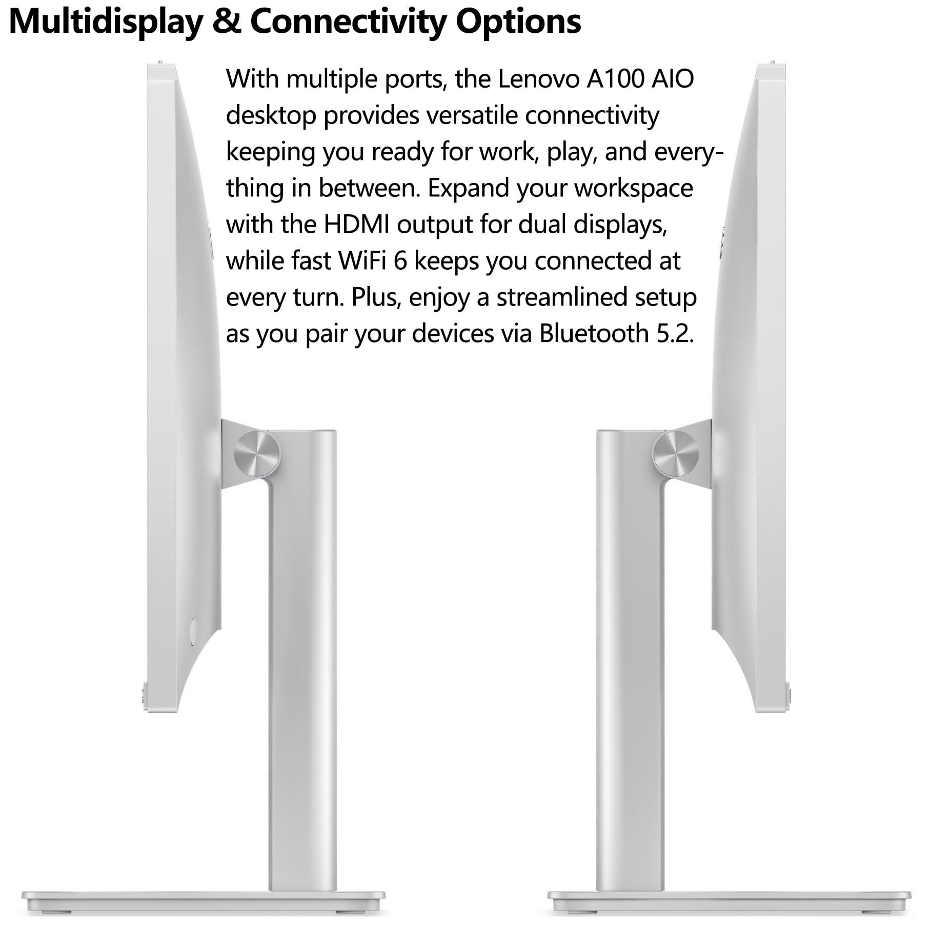 Lenovo 24 All-in-One Desktop Computer for Home Office, Intel Processor (Beat i3-1110G4), 23.8