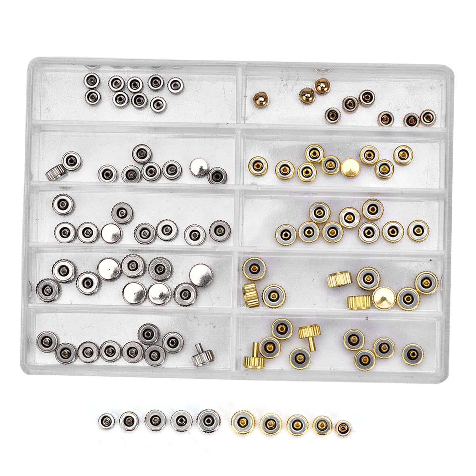 Photo 1 of Ichiias Watch Repairing Tool Kit Assorted Watch Crown Parts Replacement Accessories