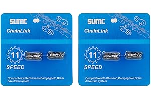SUMC Bike Chain Quick Link- Reusable Bike Chain Missing Quick Connector- Master Links Compatible with Shimano, Sram and KMC Chains 6 7 8 9 10 11 12speed Missing Link (Silver, 11 Speed)