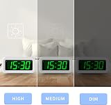 KWANWA Battery Operated Alarm Clock 12/24H LED Dimmer Snooze Portable view 6
