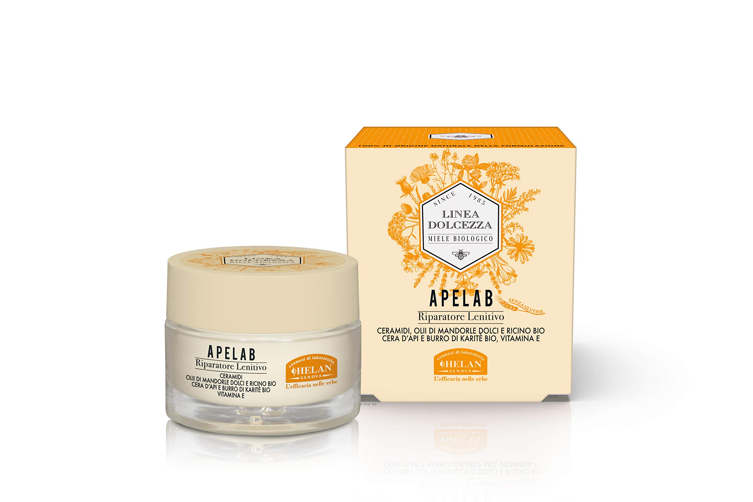 Helan Linea Dolcezza - Apelab Lip Balm Enriched with Castor Oil, Honey, Shea Butter, Beeswax & Sweet Almond Oil - Lip Butter for Dry & Frail Skin, Soothing Repair Treatment - Made in Italy, 15 ml