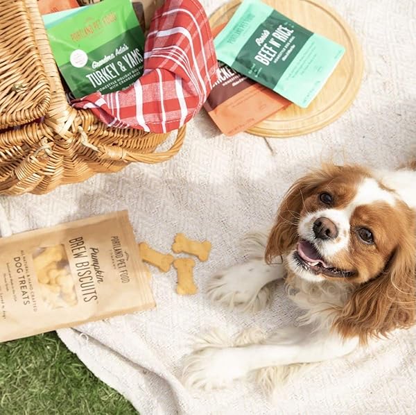 CRAFTED BY HUMANS LOVED BY DOGS PORTLAND PET FOOD COMPANY BACON BREW BISCUIT DOG TREATS (1 PACK, 5 OZ BAG) – ALL NATURAL, HUMAN-GRADE, USA-SOURCED AND MADE