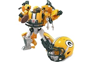 Transformers NFL Green Bay Packers Tundra Prime 5.5-Inch Action Figure Changes from Robot to Helmet, Football Toys for Ages 8+