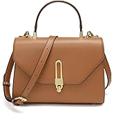 Top Handle Bag Fashion Leather Satchel Bag for Ladies, Zipper Pocket, Metal，Leather tote bag for Women.