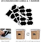 Vtopmart 16-Piece Airtight Food Storage Containers Set BPA Free Black view 6