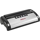 NESCO VS-02 Food Starter Kit with Automatic Shut-Off and Vacuum Sealer Bags, Black 18.25 X 5.25 X 11.5