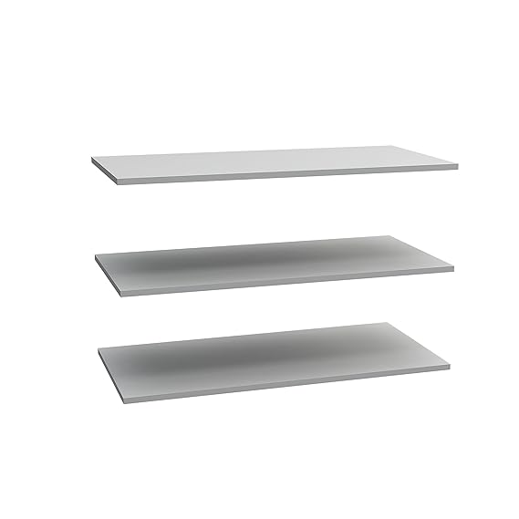 NEWFACE Einlegeböden 3-er Set, Holz, grau, 57,7cm x 1,5cm x 42cm
