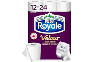 Royale Velour Toilet Paper, 12 Equal 24 Rolls, 142 Bathroom Tissues per roll