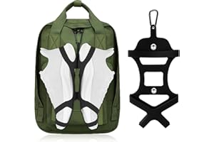 Shoe Holder for Backpack, takyu Elastic Silicone Shoe Holster with Backpack Clips for Sneaker Bag, Hang Extra Shoes Cleats Boots or Gear on Your Bag (Black）