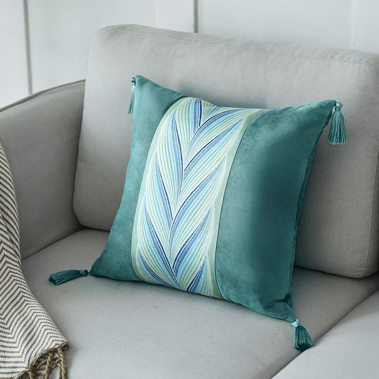 Amazon Com Silkmood Fabric Quality Turquoise Throw Pillows