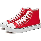 yageyan Men’s High Top Canvas Sneakers Fashion Lace up Walking Shoes Casual Classic