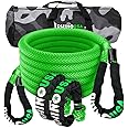 Rhino USA Kinetic Rope Recovery Kit (7/8in x 30ft) - Heavy Duty Offroad Snatch Strap - Includes 2 Soft Shackle for UTV, ATV, Truck, Car, Jeep, Tractor