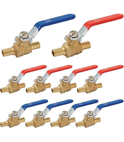 Pack De 100 Vannes à Bille Femelle XFITTING 3/4 X 3/4 Pex A, F1960, Laiton - Neuf
