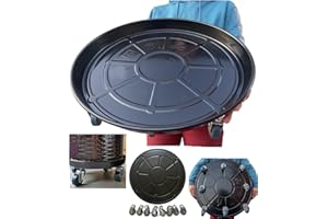 SIAMO Plant Caddy with Wheels Plant Dolly Rolling Large Metal Heavy Duty Plant Stand with Wheels Moveable Planter Saucer Pot Mover for Indoor Outdoor Use 20inches Black