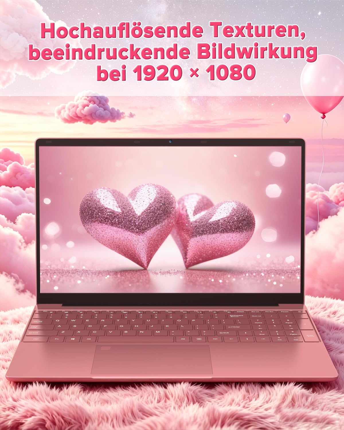 Molegar 2026 Laptop Computer Notebook,15.6" IPS FHD Display,Celeron N5100(Beats N4120/5205U CPU),WiFi5,BT5.0,USB3.0,Beleuchtete Tastatur,Fingerprint für Business Home Office und Studenten 4
