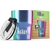 Beast 10 oz Tumbler Stainless Steel Vacuum Insulated Coffee Ice Cup Double Wall Travel Flask (Rainbow)
