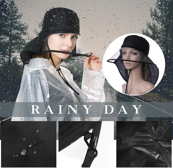 women's rain hat with chin strap