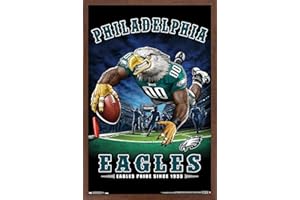 Trends International NFL Philadelphia Eagles - End Zone 17 Wall Poster, 22.375" x 34", Mahogany Framed Version