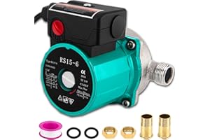 SZLYYDS Hot Water Recirculating Pump 93W 110V Recirculating Pump for Water Heater, Water Circulation Pump NPT 3/4" w/Brass Fittings&Stainless Steel Head, 3 Speed Control Recirculation Pump