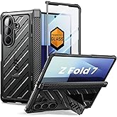 SUPCASE for Samsung Galaxy Z Fold 7 Case with Kickstand (UB Pro), [Built-in Tempered Glass Screen Protector] [Hinge Coverage] [Military-Grade Protection] Full-Body Heavy-Duty Rugged Phone Case, Black