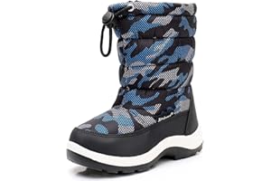 Apakowa Kids Boys Girls Cold Weather Water Resistant Winter Snow Boots (Toddler/Little Kid/Big Kid)