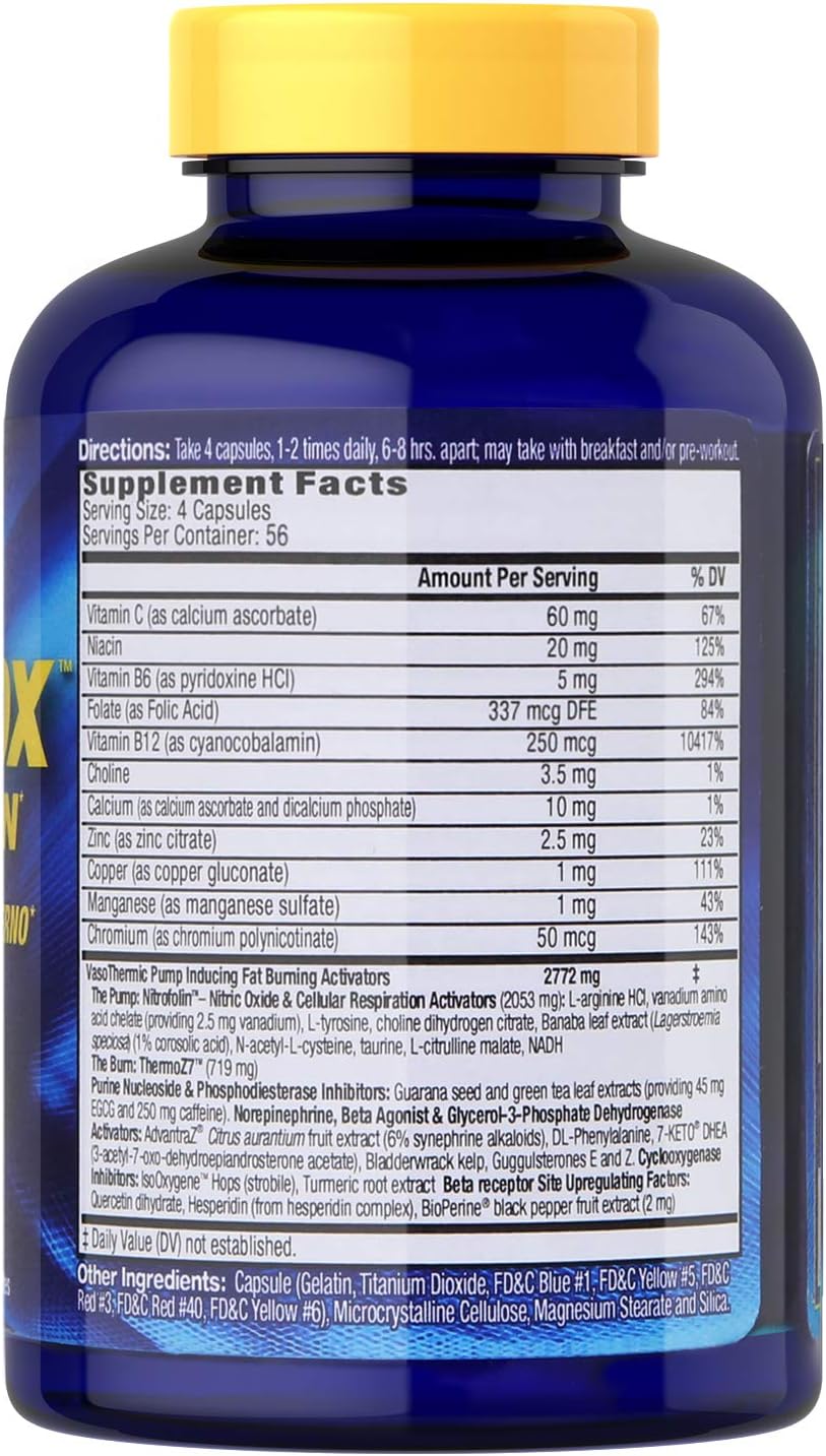 MHP Anadrox Pump & Burn, Nitric Oxide Fat Burning Inferno, 224 capsules: Health & Personal Care