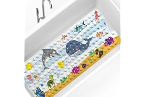 Bathtub Mat Non Slip,Cute Long Non-Slip Washable Pad,Fun Bath Mat | for Girls Adult Dog Pet Bathroom Kitchen Hotel RV Toilet 