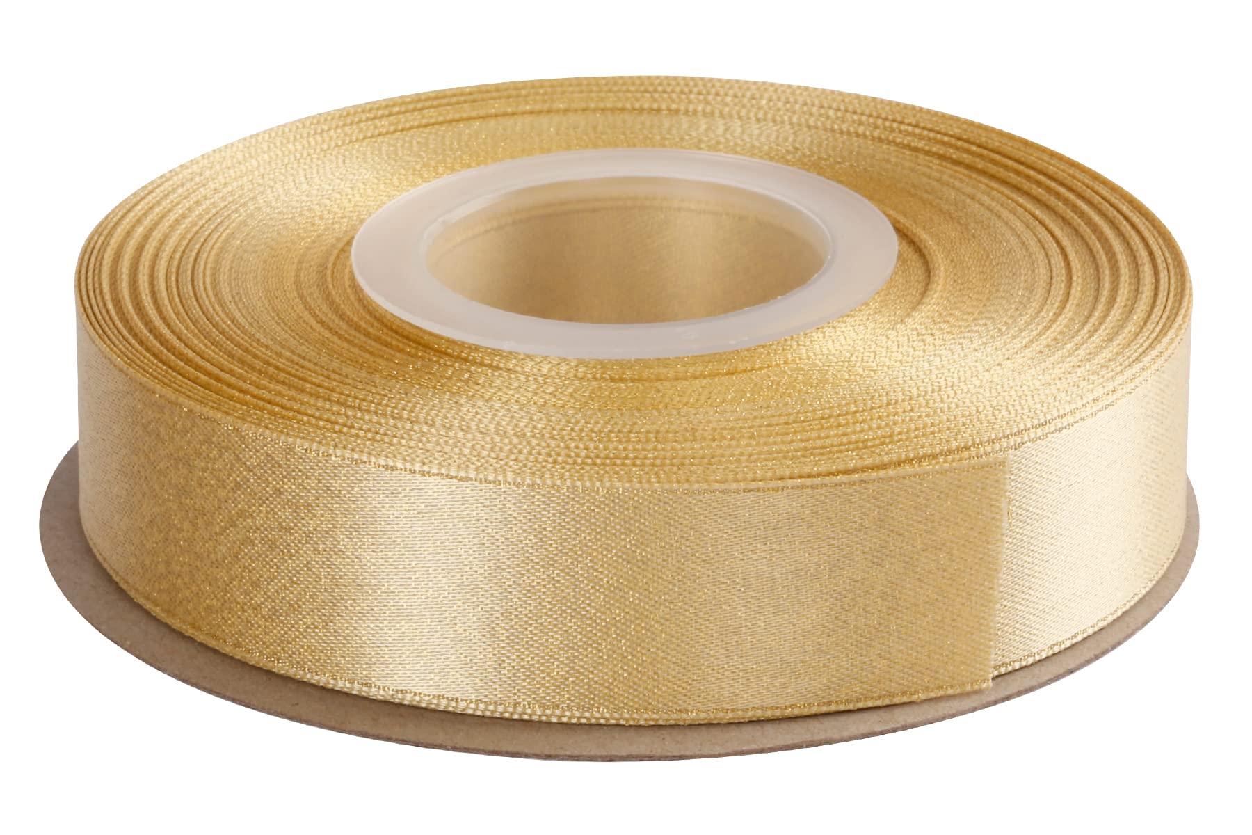 Joycrosso Chamois Double Faced Glitter Ribbon, Luxury Gold Purl Ribbon, 22mm x 22 Meters, Great for Gift Wrapping Wedding Decoration Floral Arrangement