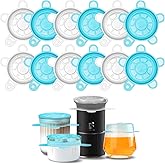 Small Silicone Stretch Lids, 12PCS 2.6"/6.5cm Zero Waste Reusable Silicon Container Lids Covers for Jars Bowls Cups Bottles Cans (12PCS, Small)