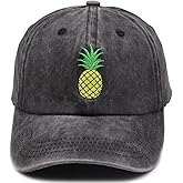 KKMKSHHG Pineapple Hat for Women Men, Funny Birthday Gifts, Embroidered Adjustable Distressed Washed Dad Baseball Cap