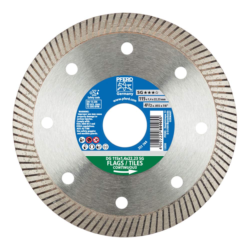 Pferd 68000031 Diamond Cutting Disc DG 115 x 1.2 x 22.23 for FL SG