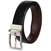 Haggar mens 2-in-1 Reversible Leather Belt for Dress Pants, Suits, Khakis - Classic, Business Casual, Formal, Work