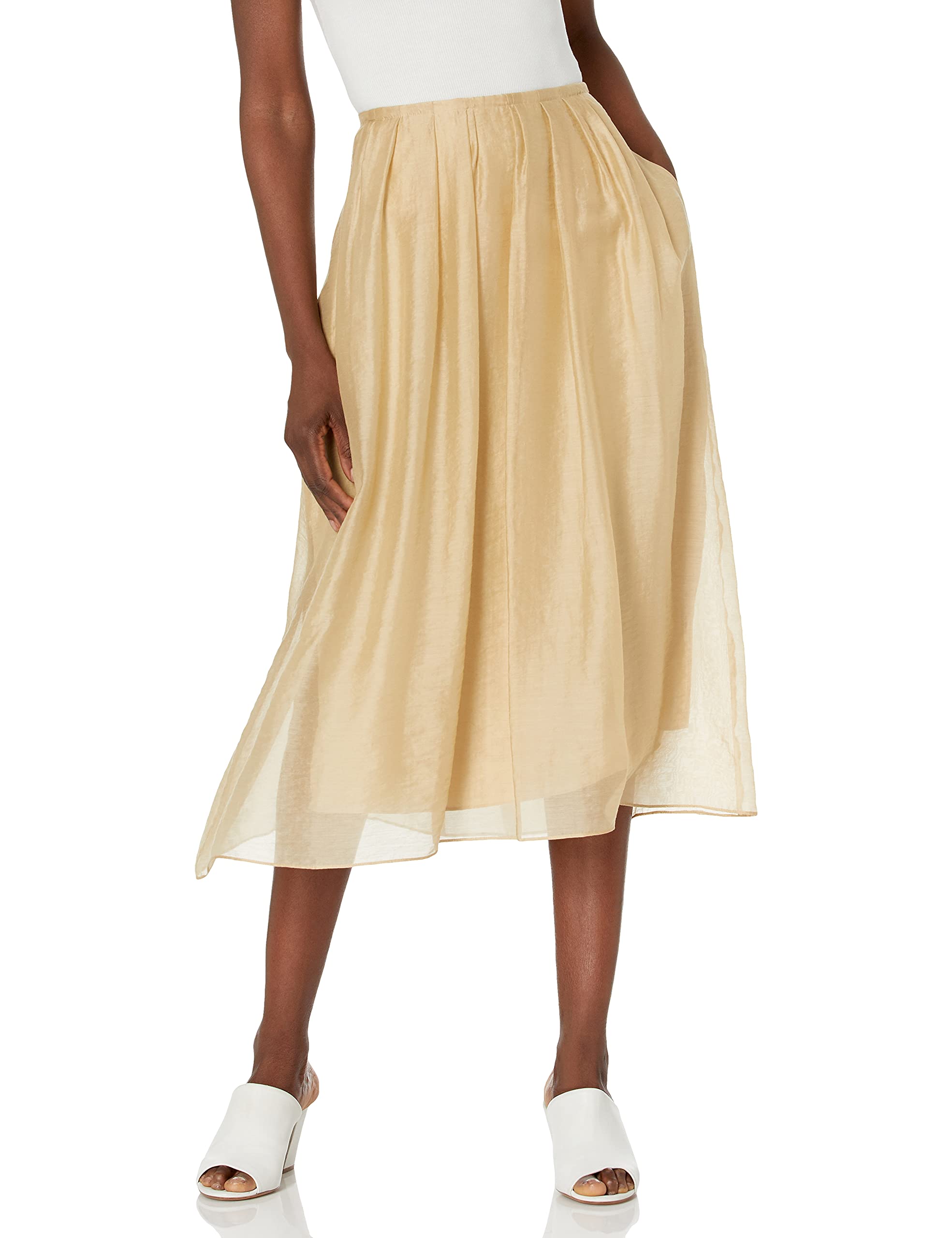 Photo 1 of Vince Womens Gathered Pull ON Skirt,MAIZ,Medium