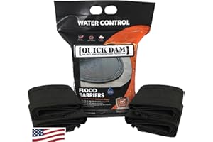 Quick Dam QD65-4 Water Activated 5ft Flood Barrier, 4 Pack, Black