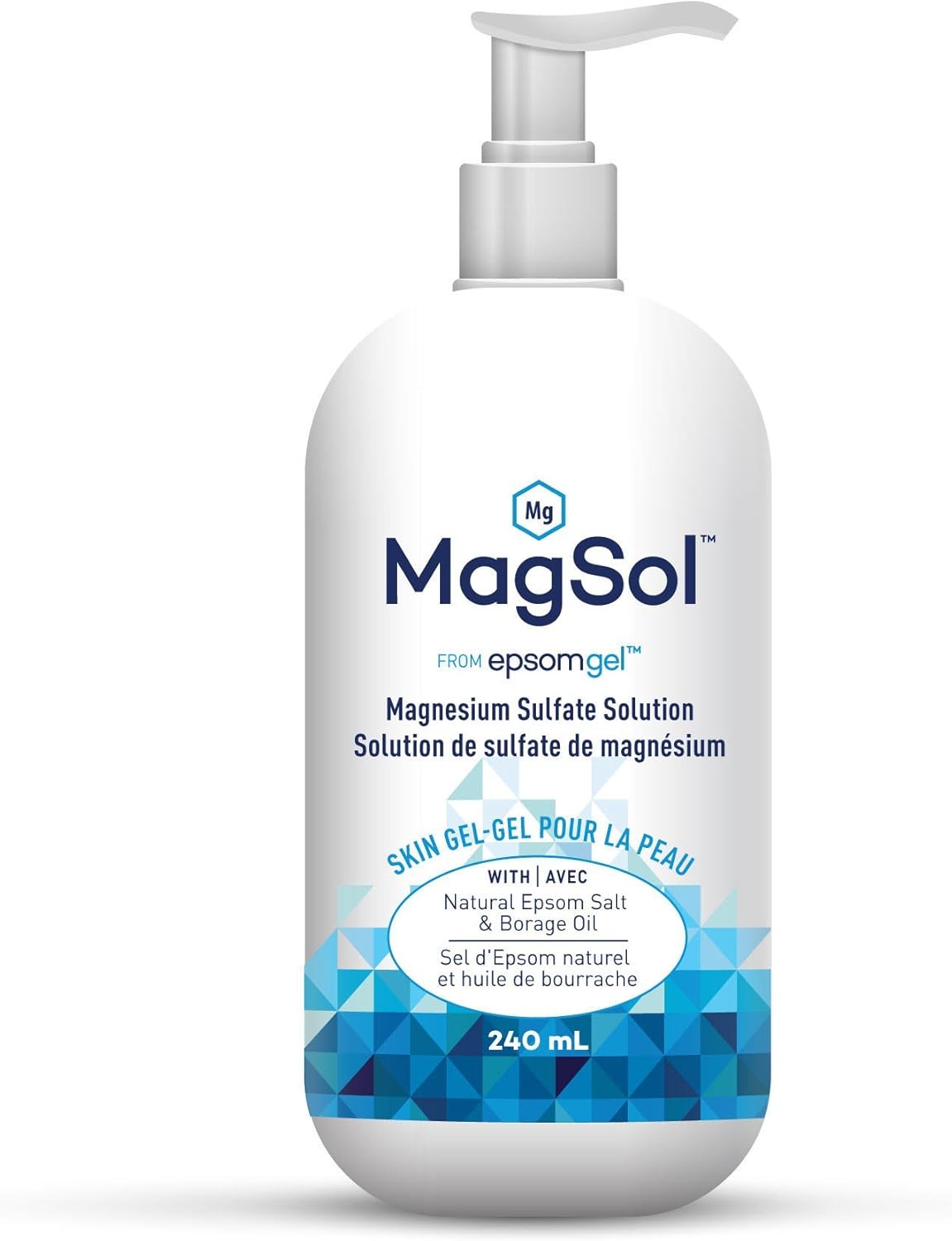 Epsomgel Magsol Magnesium Sulfate Solution Natural Skin Gel 240 ml